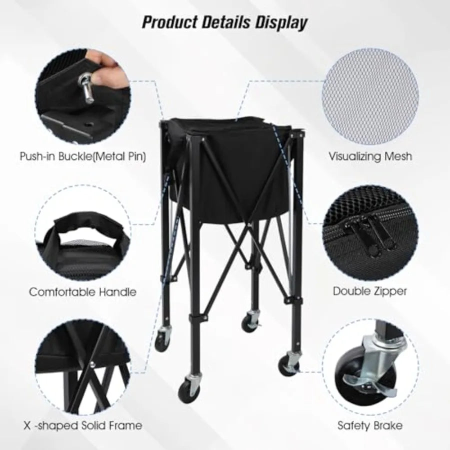 Tennis Ball Hopper Cart - Holds 200 Balls