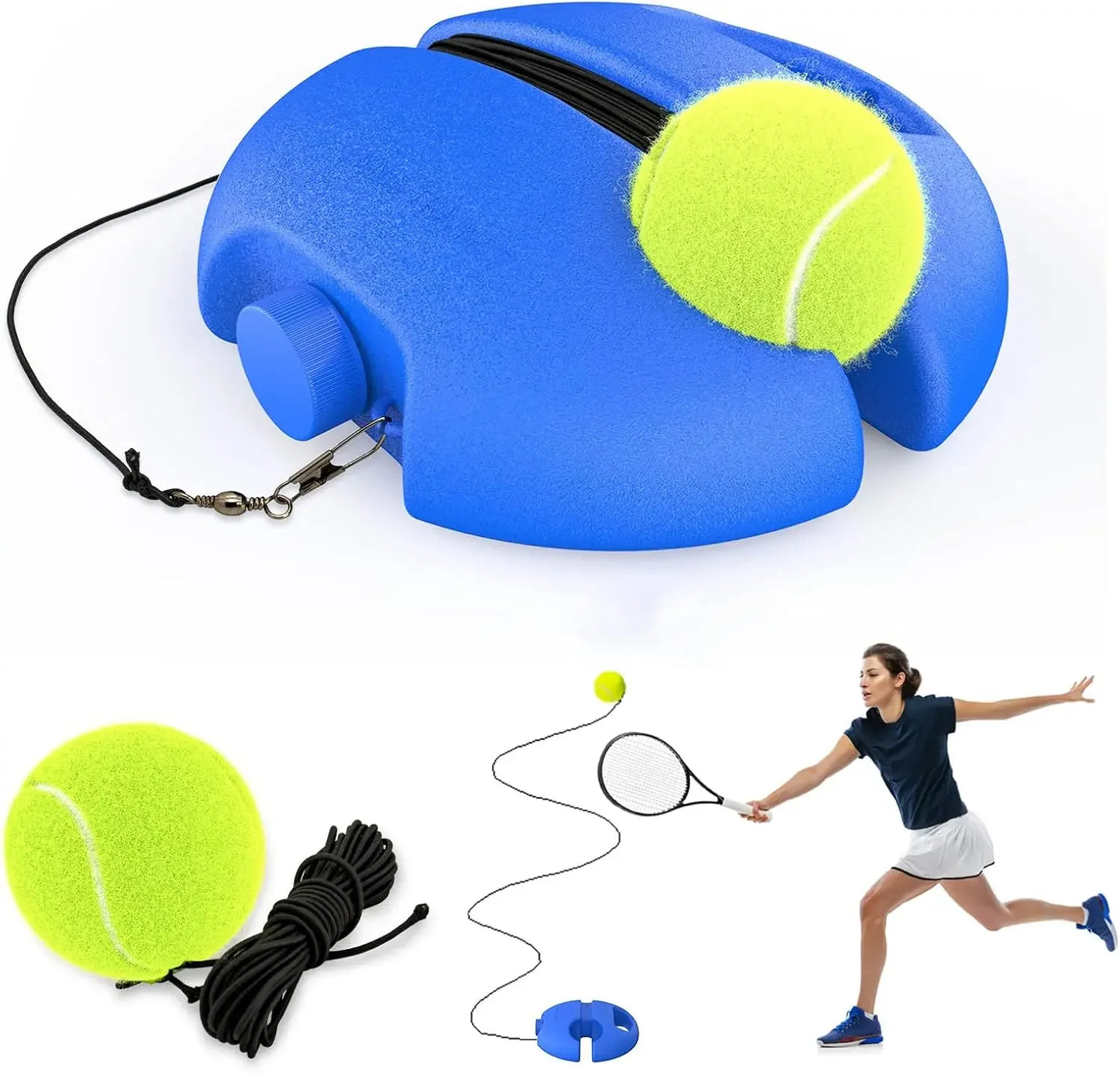 Solo Tennis Trainer with Rebound Base