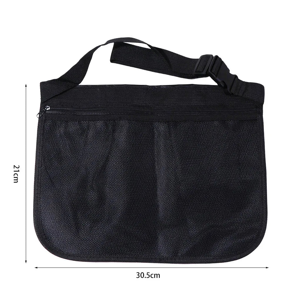 Large Capacity Tennis Ball Carry Bag Mesh Pouch Multifunctional Golf Ball Storage Waist Bag Training Zipper Tennis Ball Holder