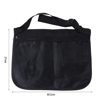 Large Capacity Tennis Ball Carry Bag Mesh Pouch Multifunctional Golf Ball Storage Waist Bag Training Zipper Tennis Ball Holder