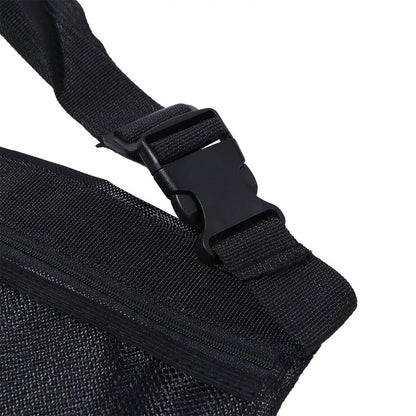 Large Capacity Tennis Ball Carry Bag Mesh Pouch Multifunctional Golf Ball Storage Waist Bag Training Zipper Tennis Ball Holder