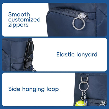 Tennis Handbag with Shoe Compartment, Tennis Badminton One Shoulder Bags for 2-4 Rackets, Waterproof Lightweight Bag Men Women