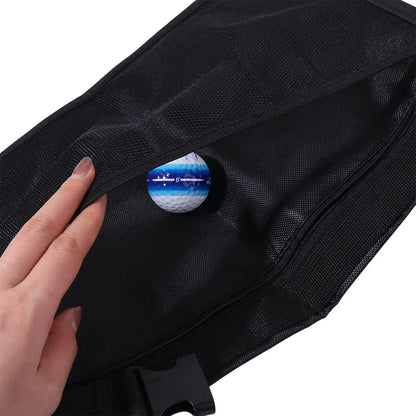 Large Capacity Tennis Ball Carry Bag Mesh Pouch Multifunctional Golf Ball Storage Waist Bag Training Zipper Tennis Ball Holder