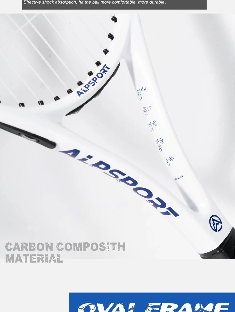 Professional Carbon Fiber Tennis Racket with Bag