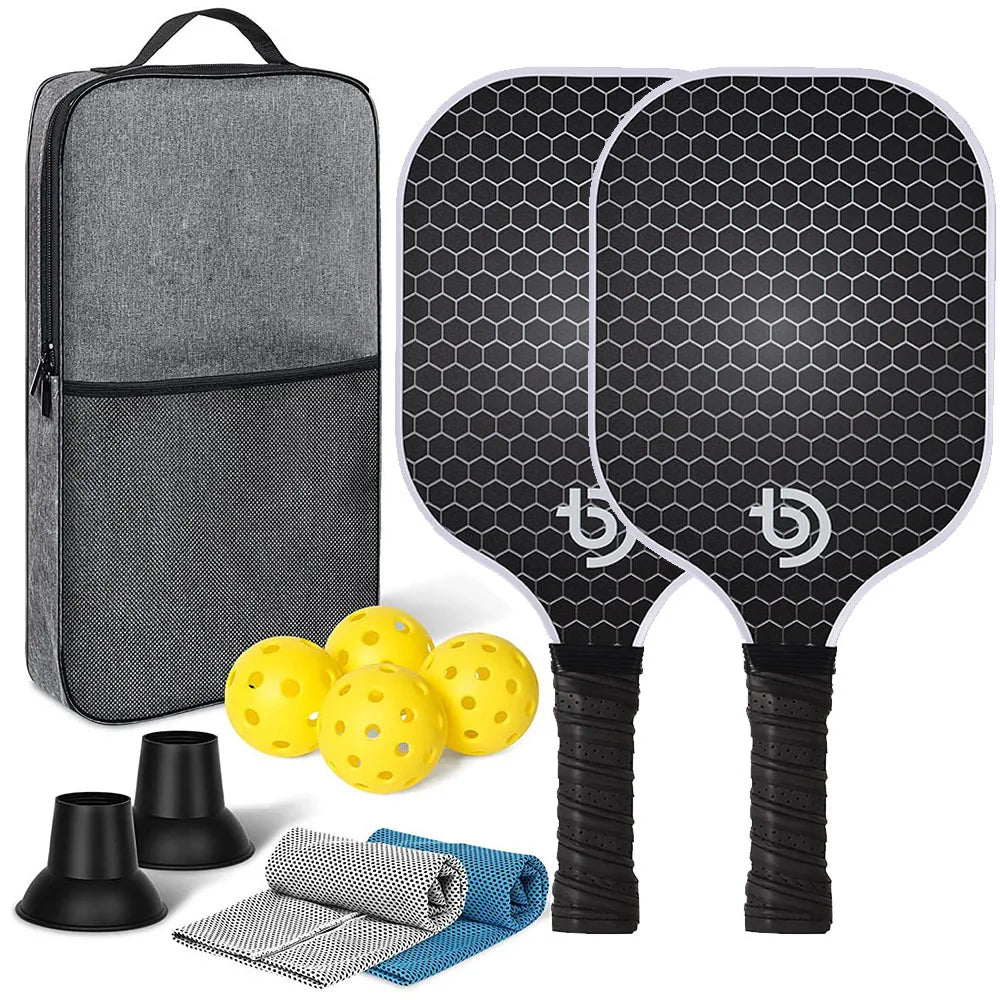 Carbon Fiber Pickleball Paddle Set