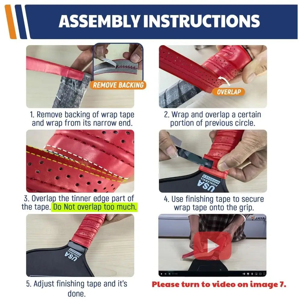 Pickleball and Tennis Grip Tape  - Anti-Slip Sweat Absorbent Overgrip